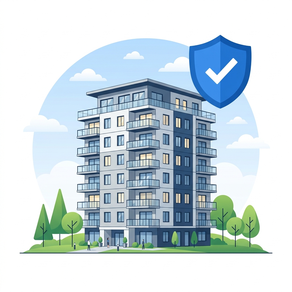 RentFlow Building illustration